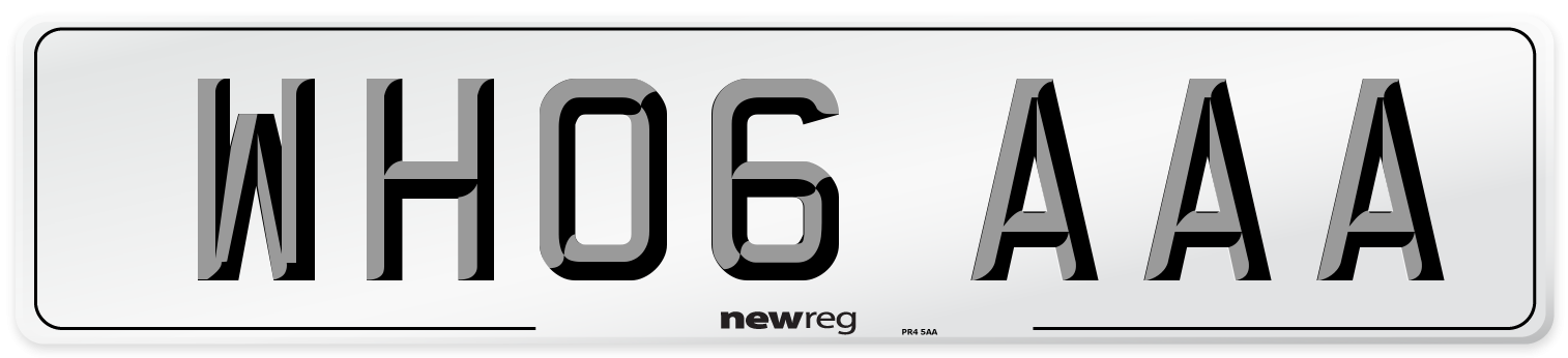 WH06 AAA Number Plate from New Reg